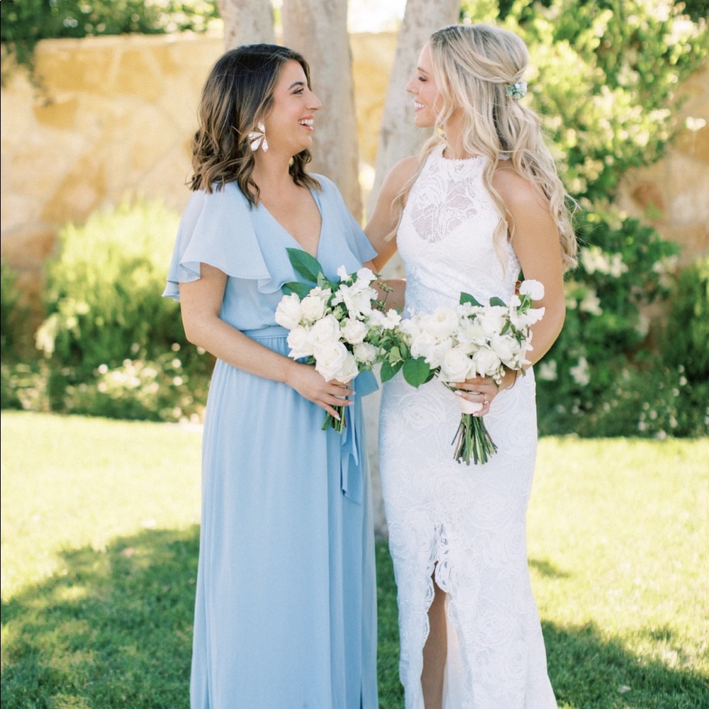 Show Me Your Mumu Steel Blue Bridesmaid Dress Size XS